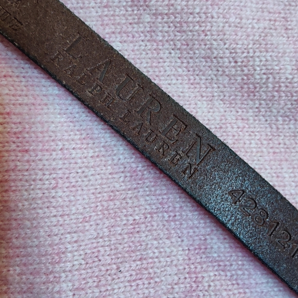 Lauren Ralph Lauren CONCHO Brown Leather Western Belt, Size M 31"-35" waist - Picture 3 of 10